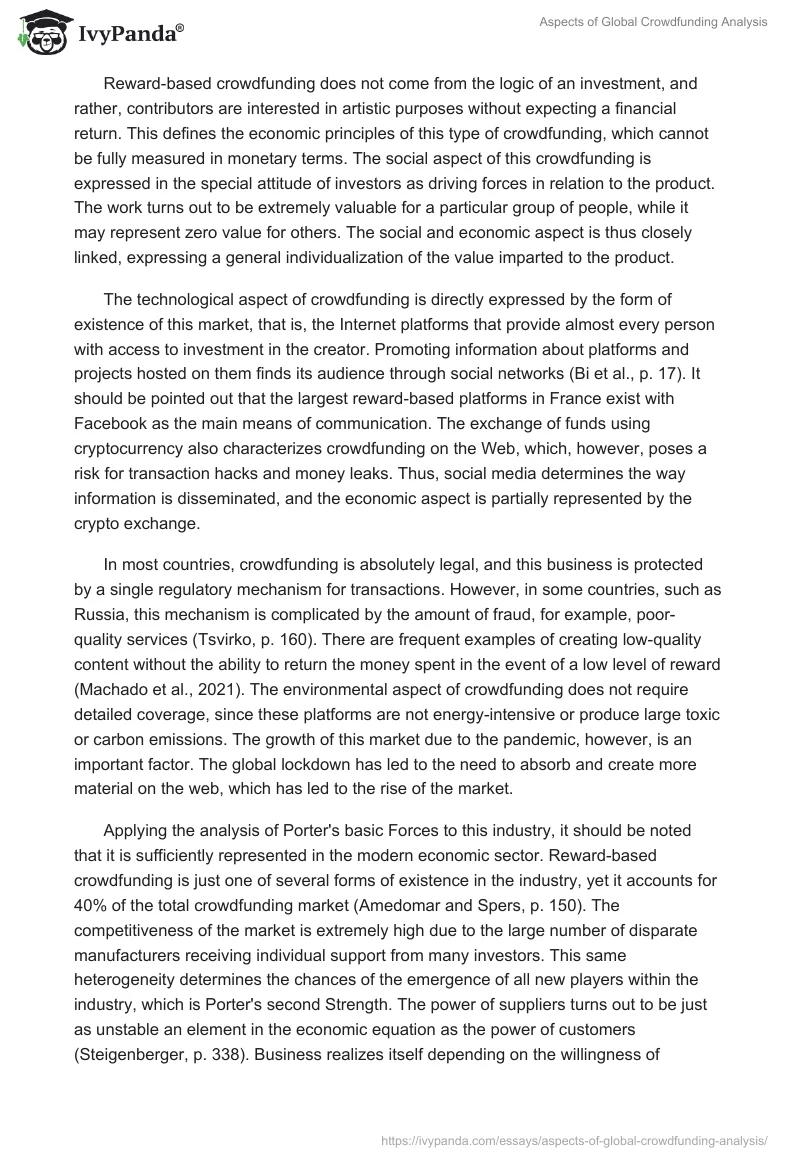 Aspects of Global Crowdfunding Analysis. Page 2