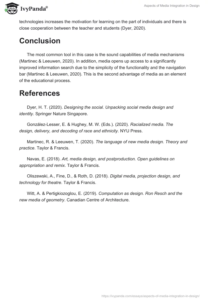Aspects of Media Integration in Design. Page 2