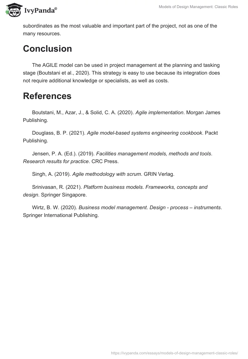 Models of Design Management: Classic Roles. Page 2