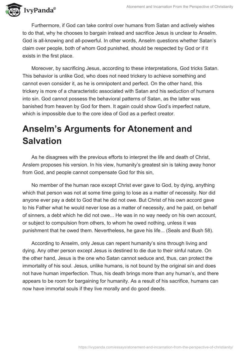 Atonement and Incarnation From the Perspective of Christianity. Page 2