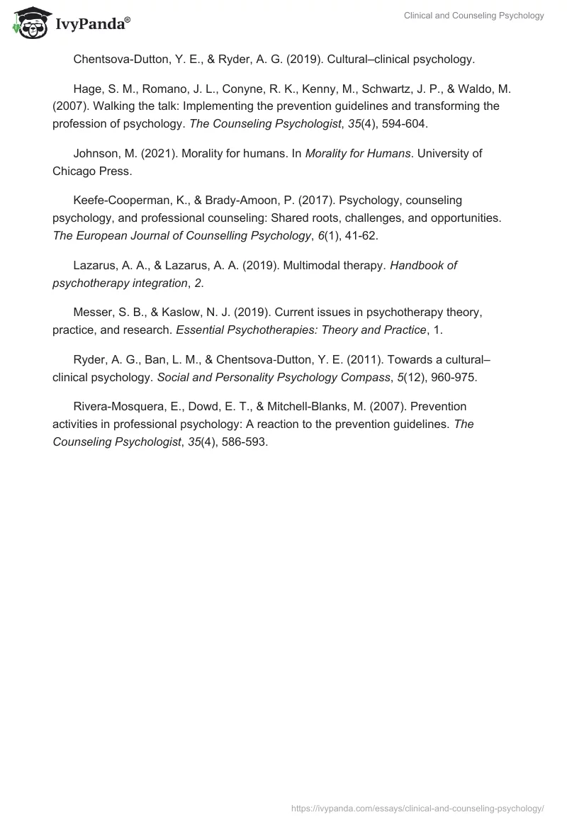 Clinical and Counseling Psychology. Page 4