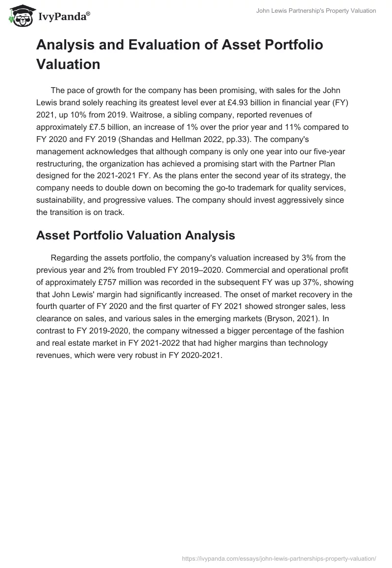 John Lewis Partnership's Property Valuation. Page 5