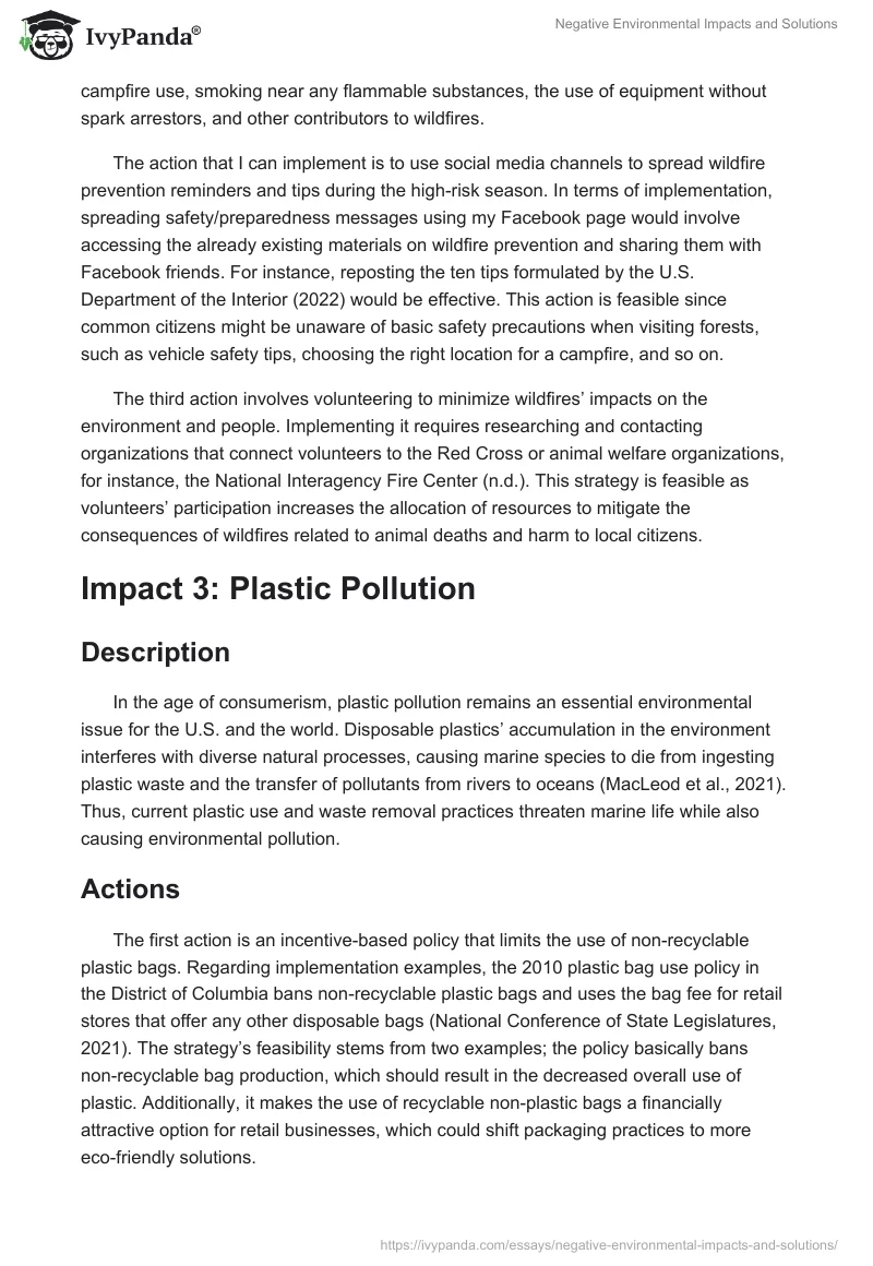 Negative Environmental Impacts and Solutions. Page 3