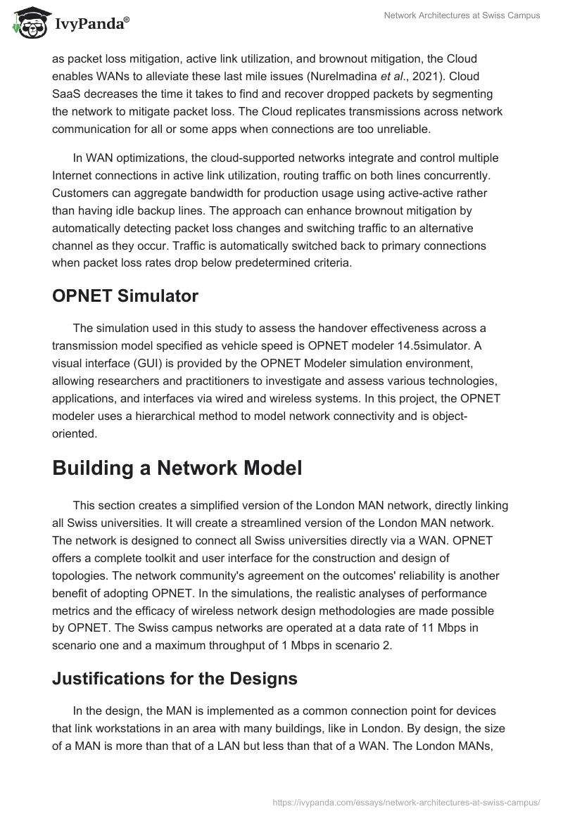 Network Architectures at Swiss Campus. Page 3