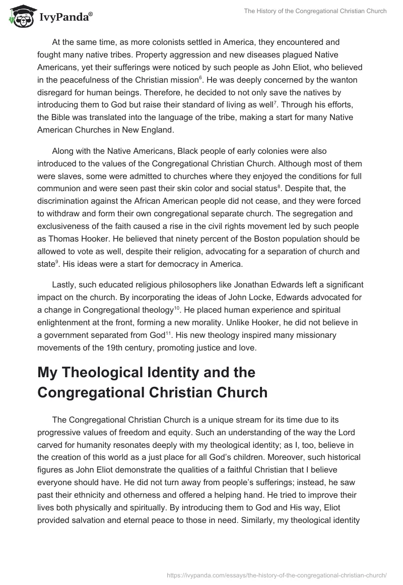 The History of the Congregational Christian Church. Page 2