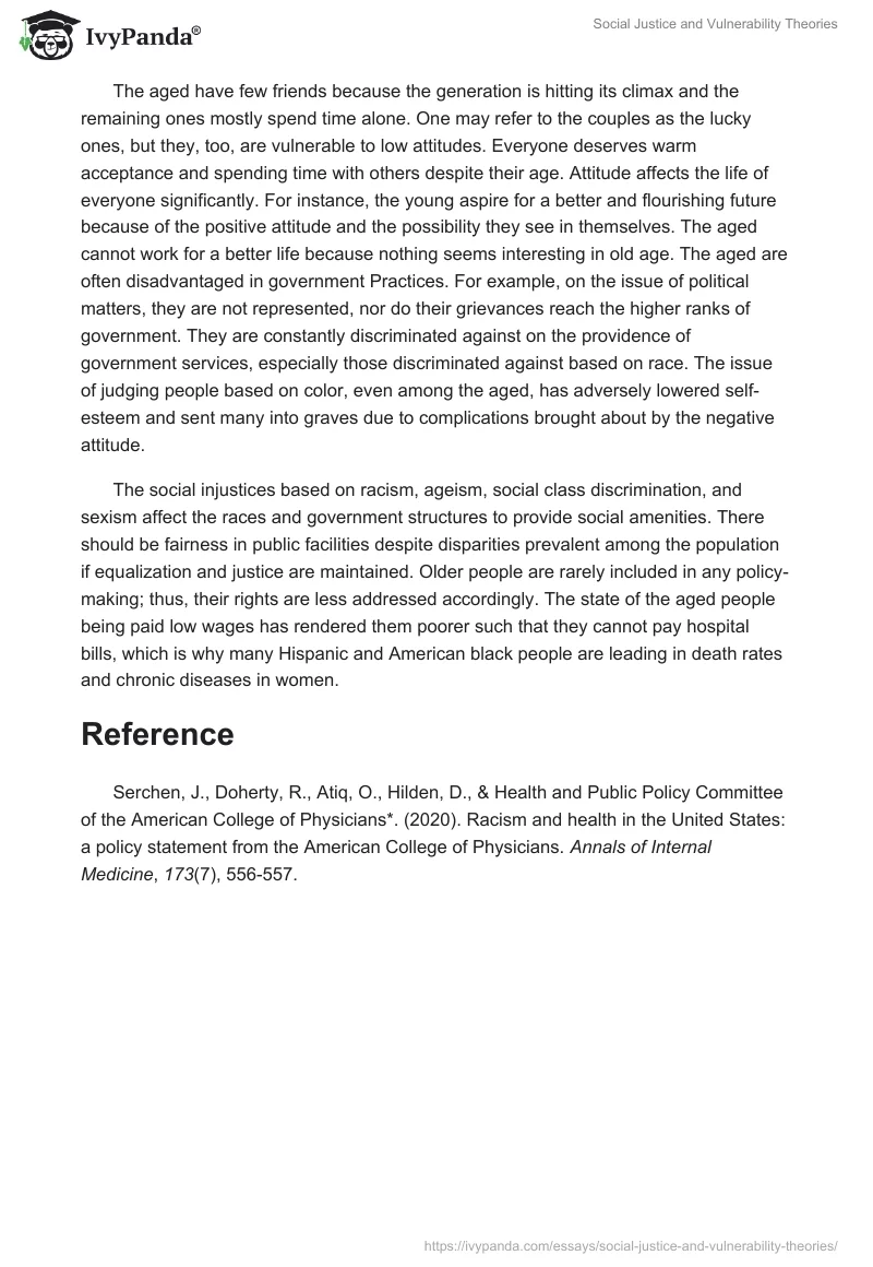 Social Justice and Vulnerability Theories. Page 3