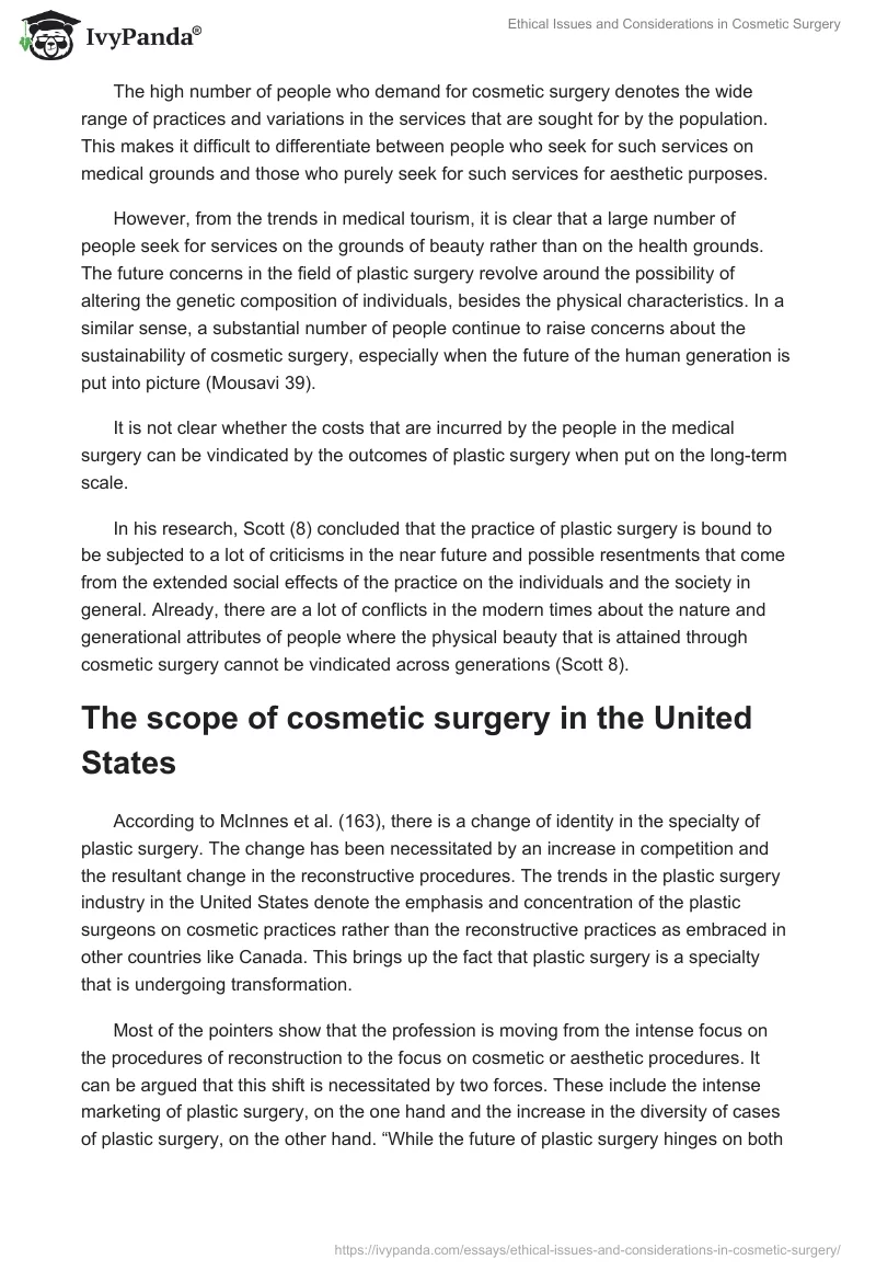 Ethical Issues and Considerations in Cosmetic Surgery. Page 4