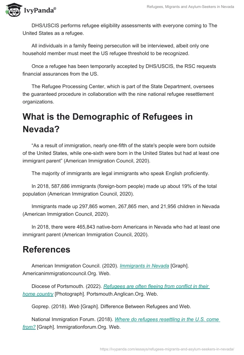 Refugees, Migrants and Asylum-Seekers in Nevada. Page 3