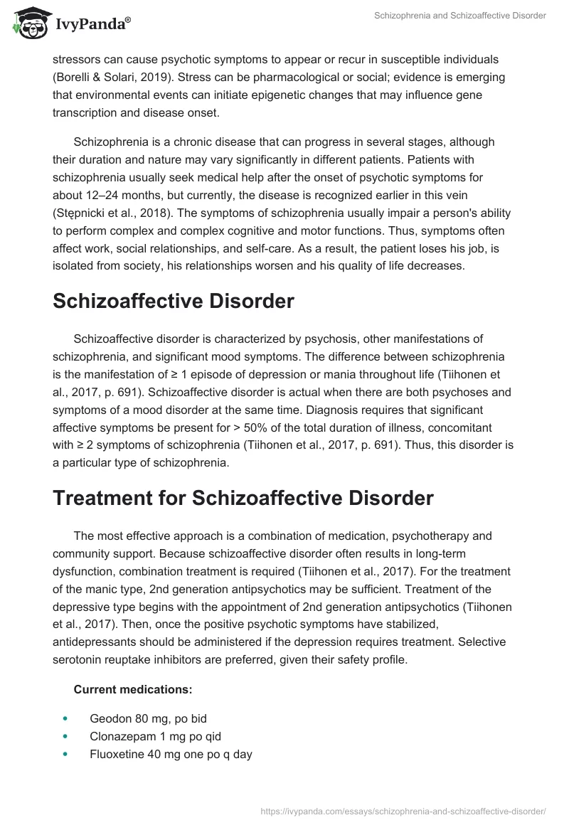 Schizophrenia and Schizoaffective Disorder. Page 3