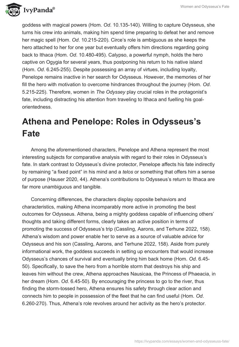 Women and Odysseus’s Fate. Page 2