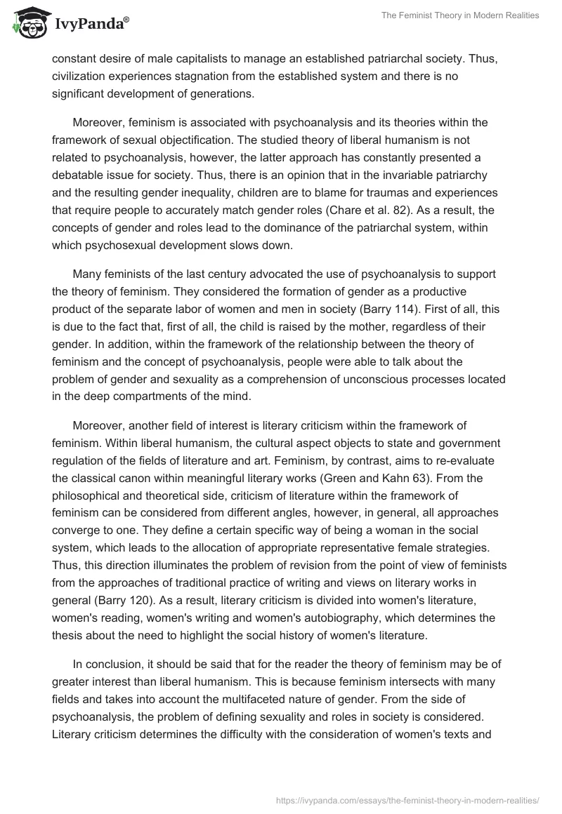 The Feminist Theory in Modern Realities. Page 2