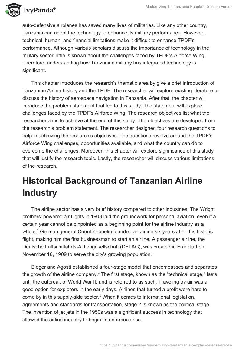 Modernizing the Tanzania People's Defense Forces. Page 2