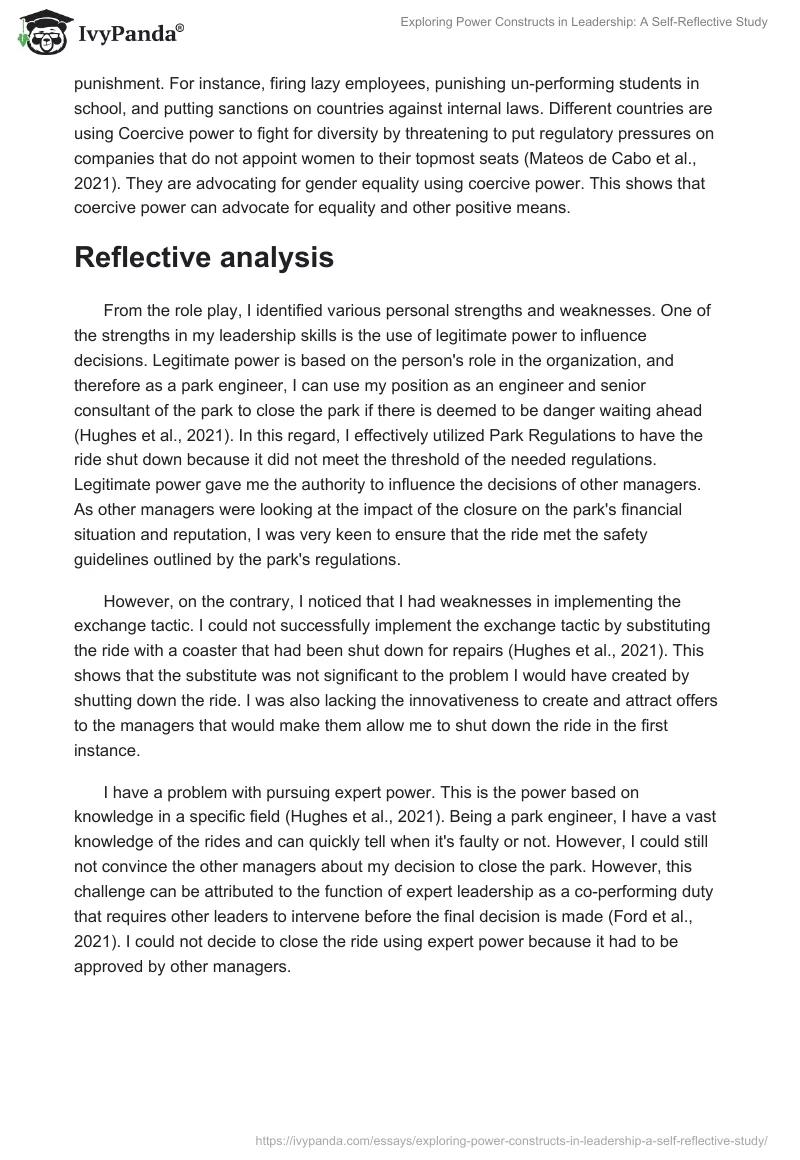 Exploring Power Constructs in Leadership: A Self-Reflective Study. Page 3