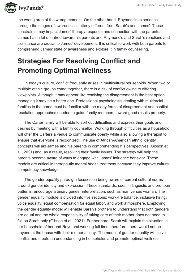 Family Counseling: Resolving Conflict and Promoting Wellness. Page 3