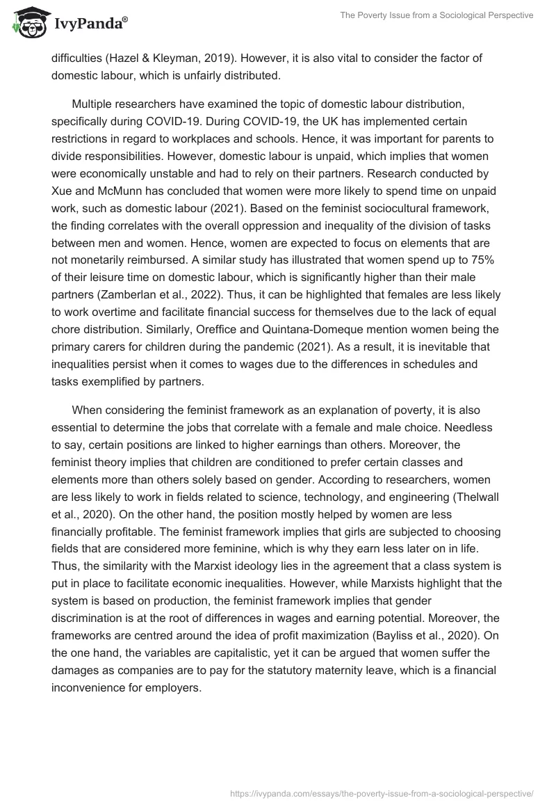 The Poverty Issue From a Sociological Perspective. Page 5