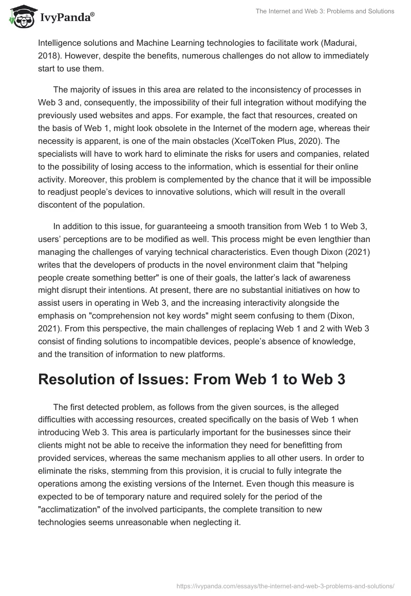 The Internet and Web 3: Problems and Solutions. Page 2