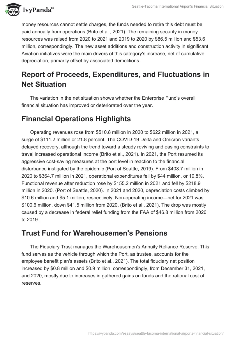 Seattle-Tacoma International Airport's Financial Situation. Page 2