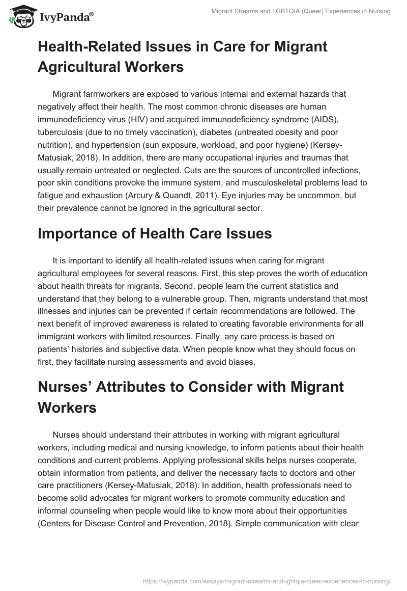 Migrant Streams and LGBTQIA (Queer) Experiences in Nursing. Page 3