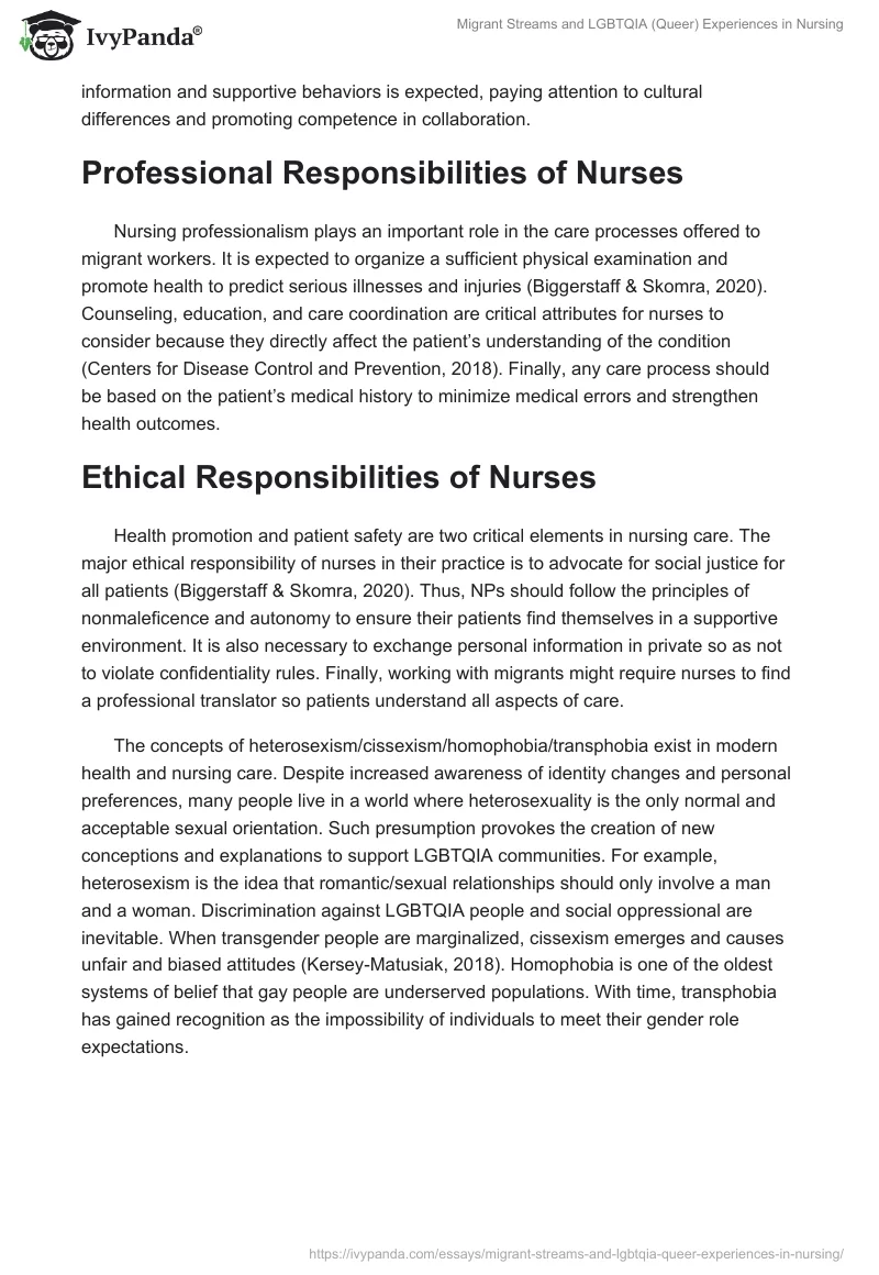 Migrant Streams and LGBTQIA (Queer) Experiences in Nursing. Page 4