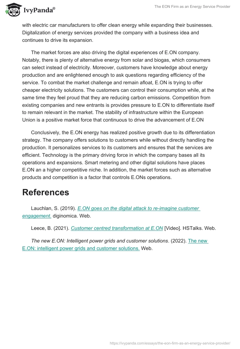 The EON Firm as an Energy Service Provider. Page 2