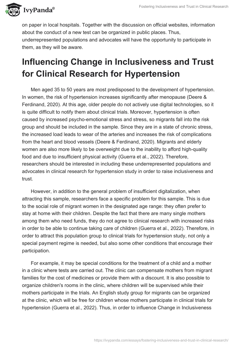 Fostering Inclusiveness and Trust in Clinical Research. Page 3