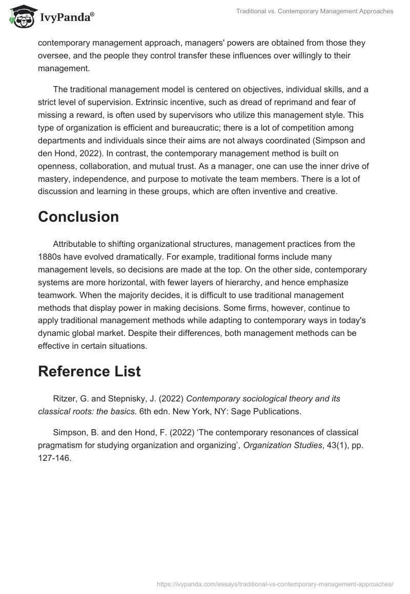 Traditional vs. Contemporary Management Approaches. Page 2
