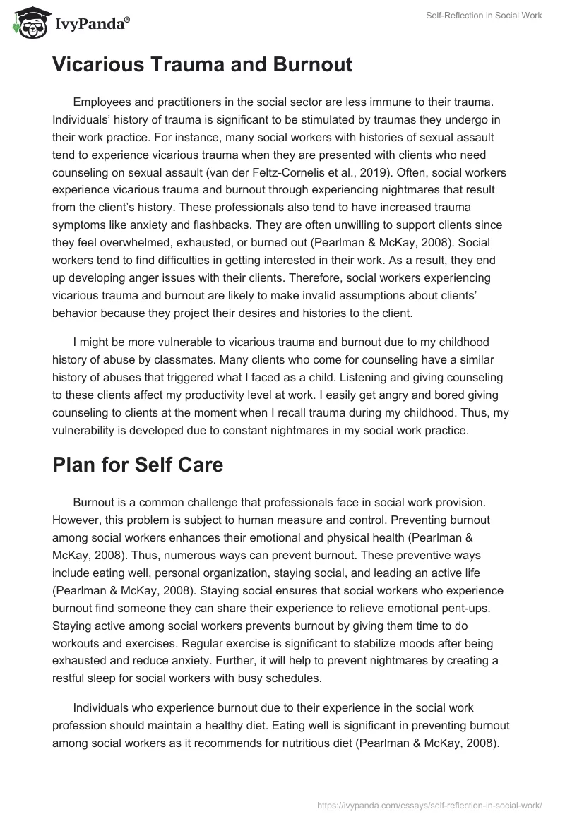 Self-Reflection in Social Work. Page 2