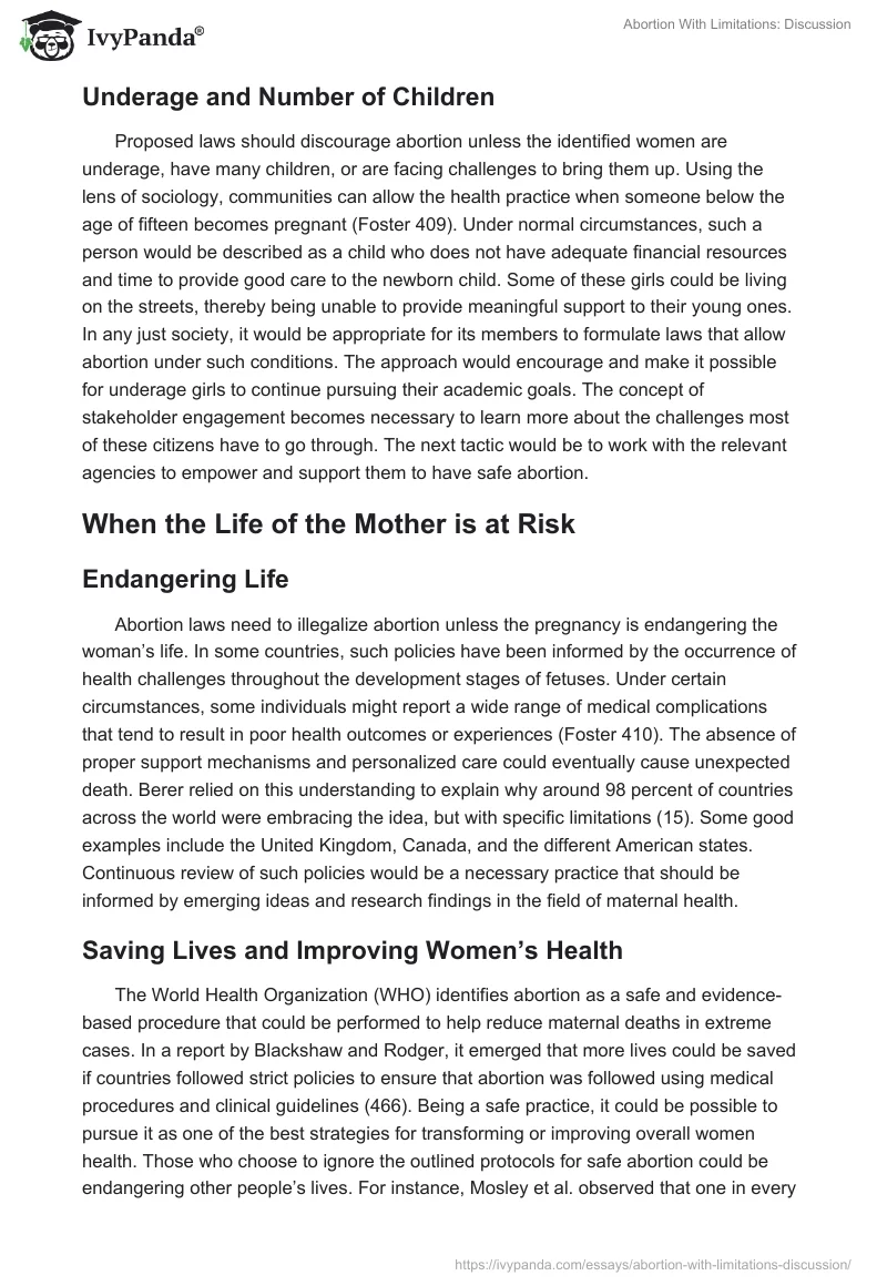 Abortion With Limitations: Discussion. Page 2