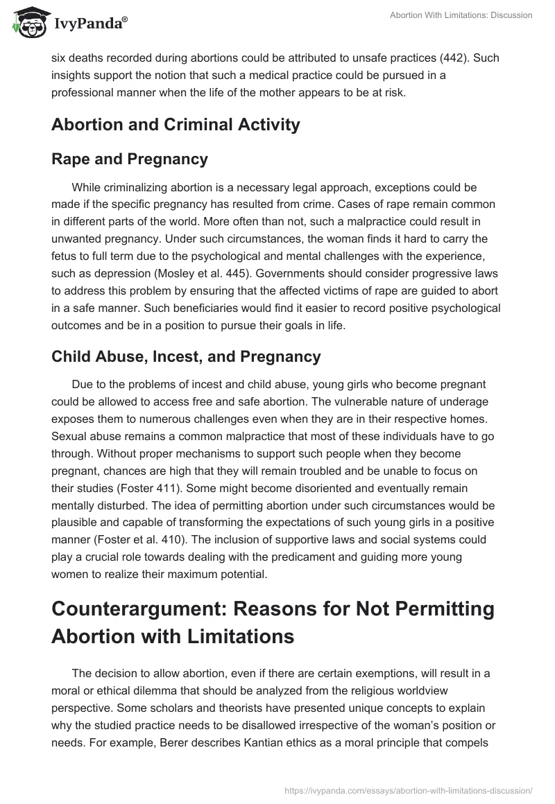 Abortion With Limitations: Discussion. Page 3