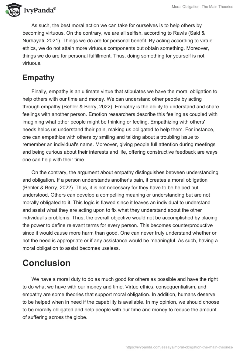 Moral Obligation: The Main Theories. Page 3
