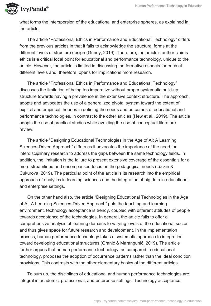 Human Performance and Technology in Education. Page 3