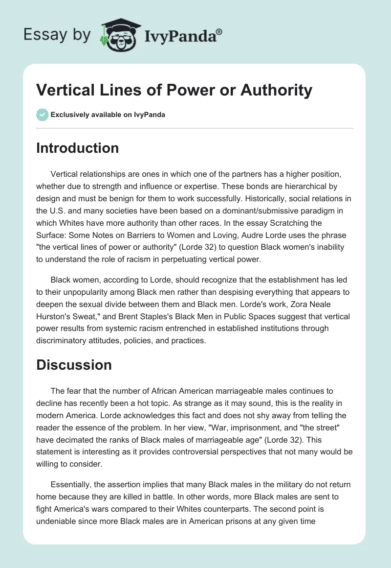 Vertical Lines of Power or Authority. Page 1
