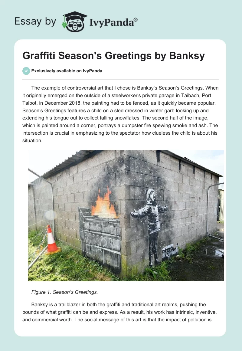 Graffiti "Season's Greetings" by Banksy. Page 1