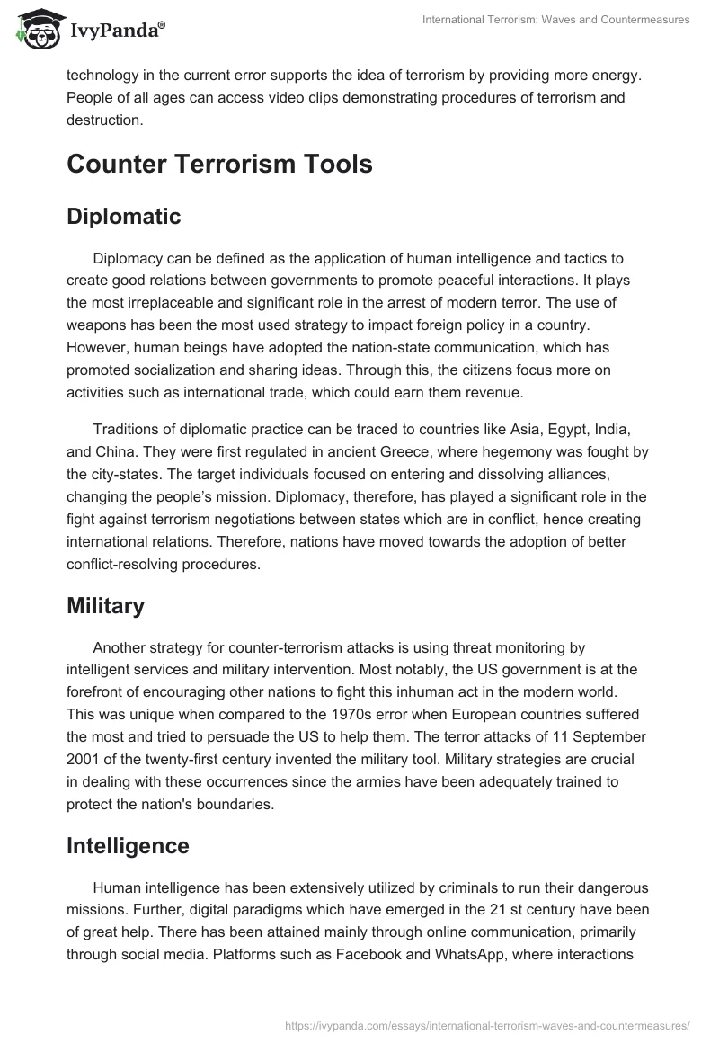 International Terrorism: Waves and Countermeasures. Page 3