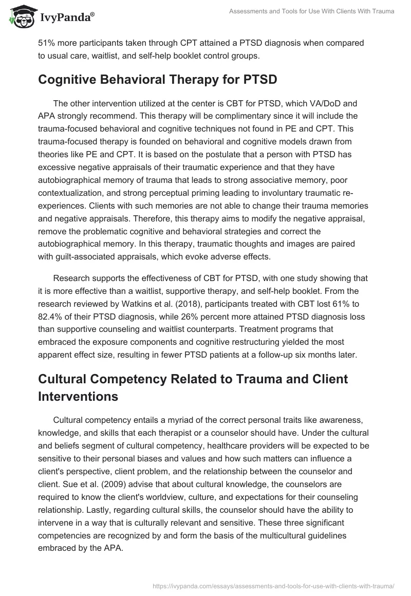 Assessments and Tools for Use With Clients With Trauma. Page 5