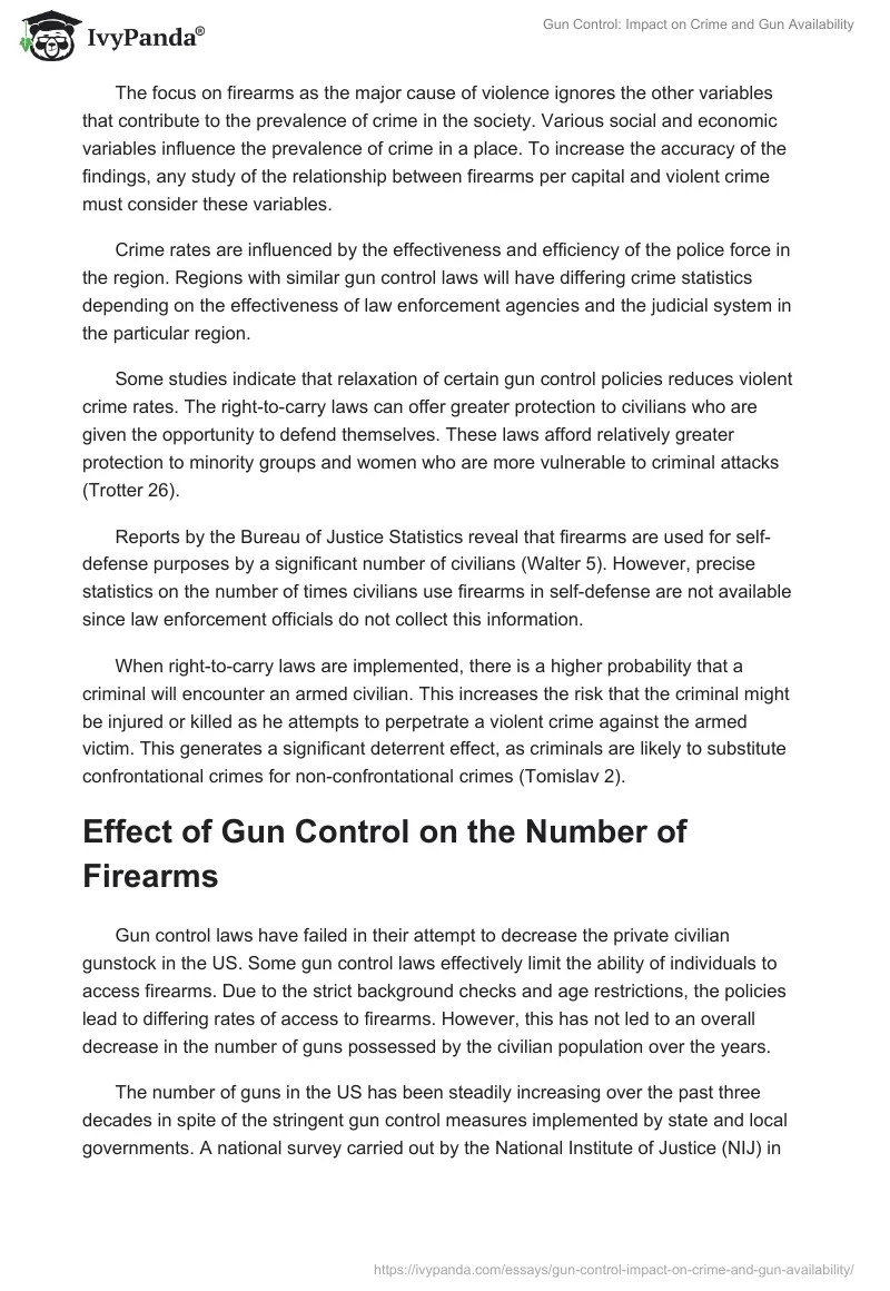 Gun Control: Impact on Crime and Gun Availability. Page 4