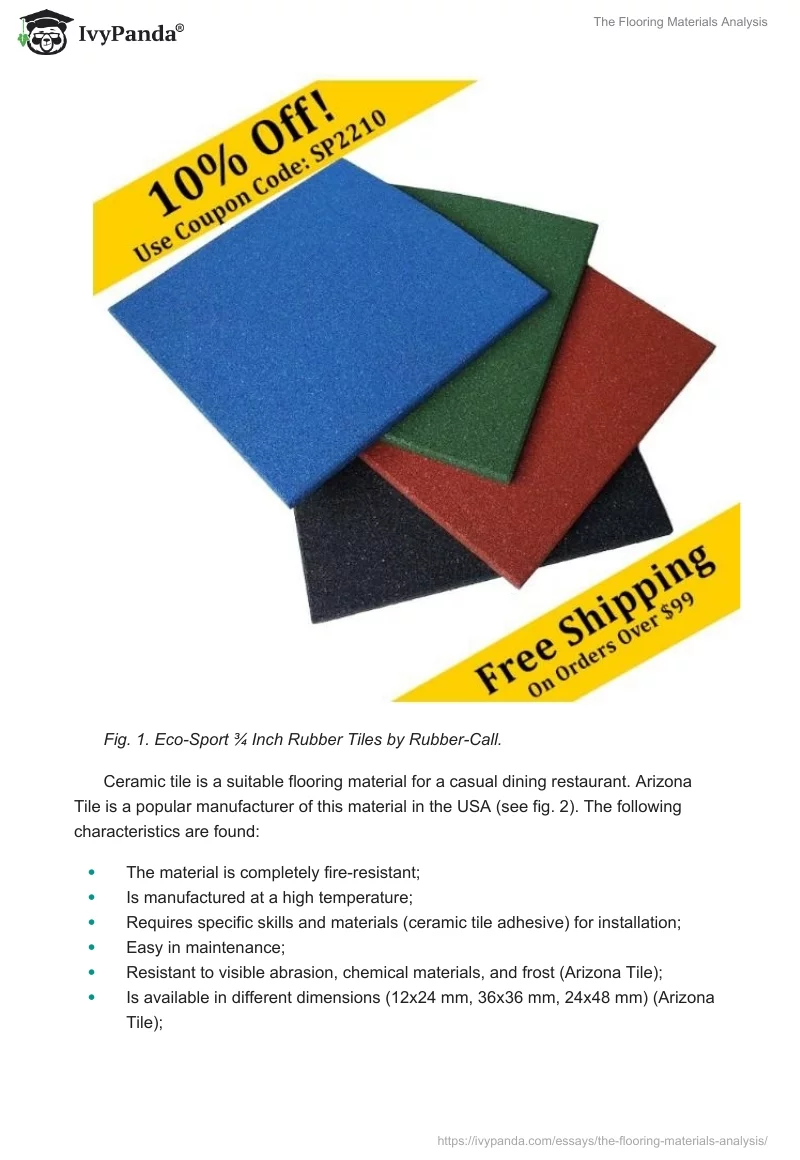The Flooring Materials Analysis. Page 2