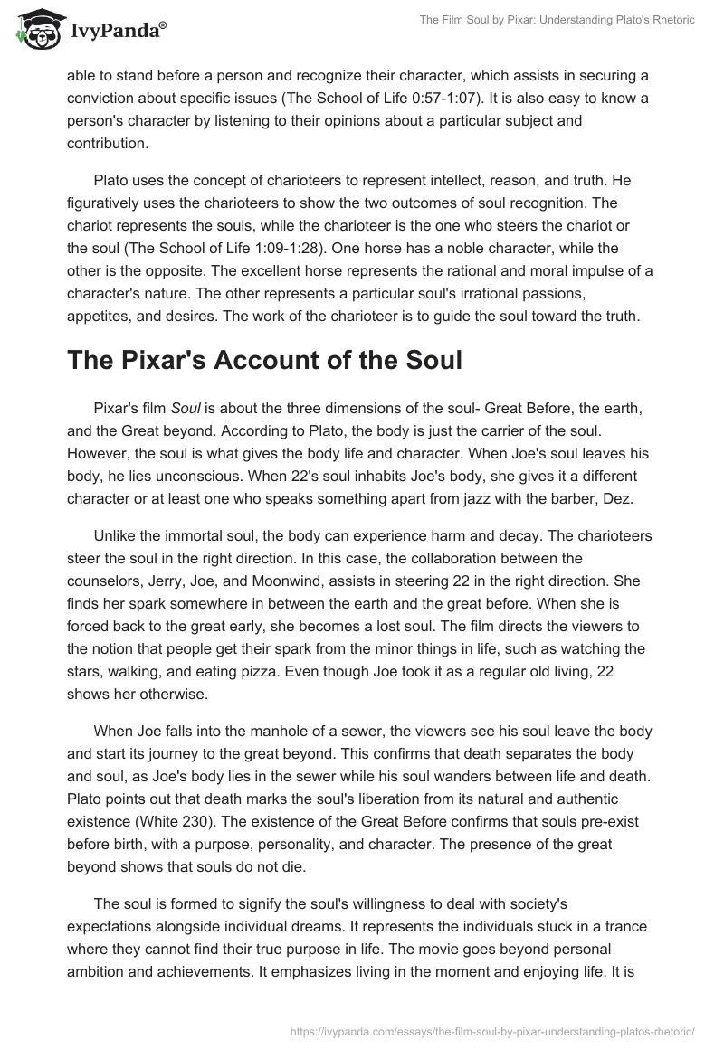 The Film "Soul" by Pixar: Understanding Plato's Rhetoric. Page 2