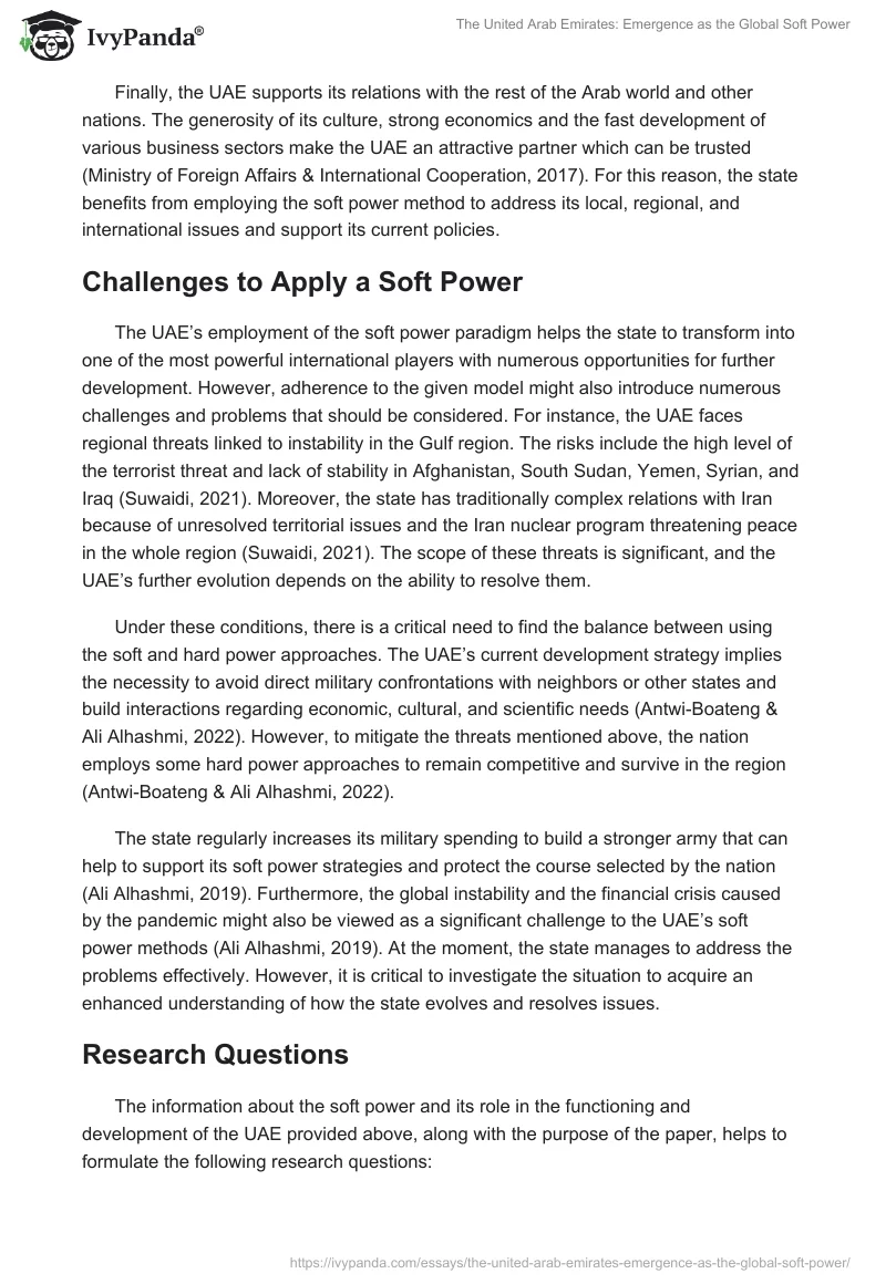 The United Arab Emirates: Emergence as the Global Soft Power. Page 4
