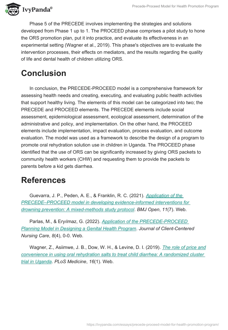 Precede-Proceed Model for Health Promotion Program. Page 3