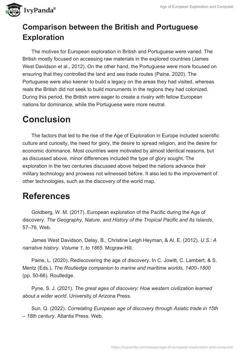 Age of European Exploration and Conquest. Page 3