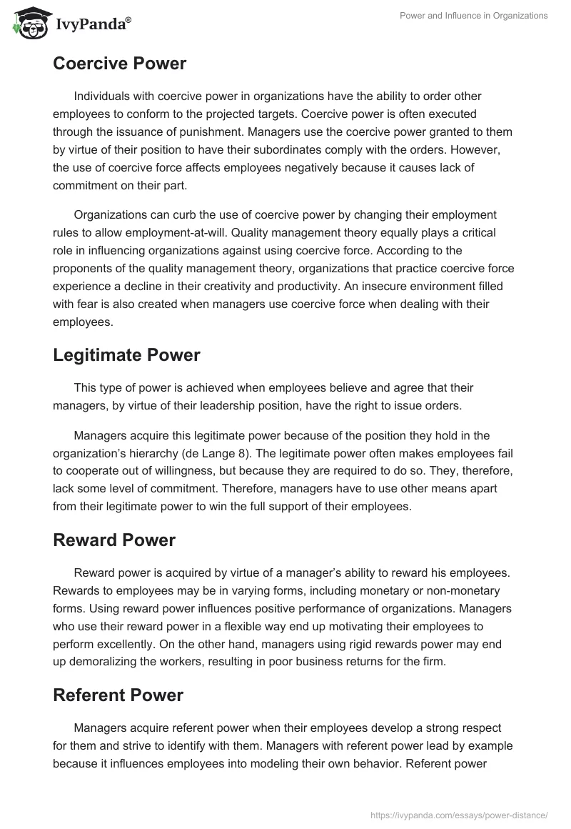 Power and Influence in Organizations. Page 2