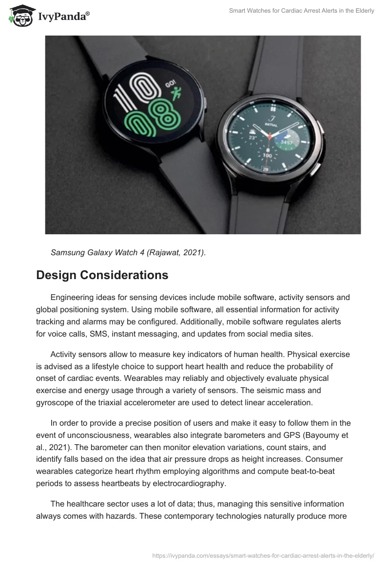 Smart Watches for Cardiac Arrest Alerts in the Elderly. Page 3
