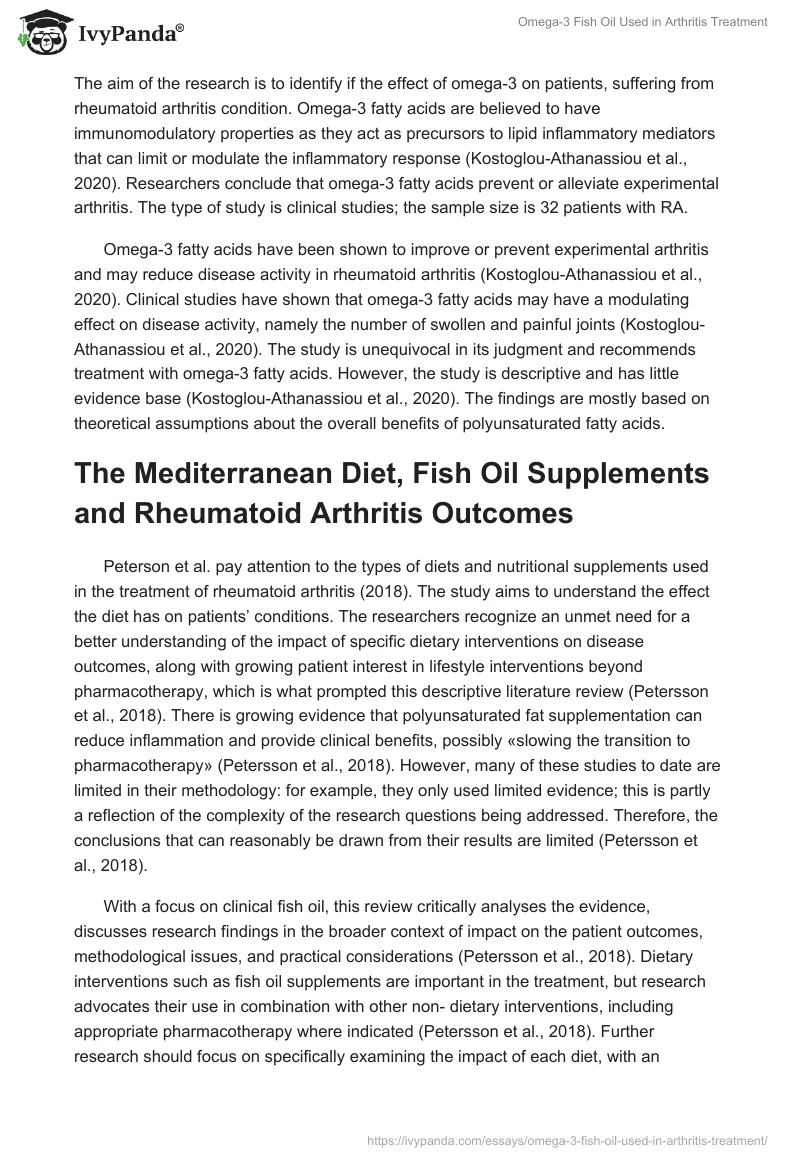 Omega-3 Fish Oil Used in Arthritis Treatment. Page 4