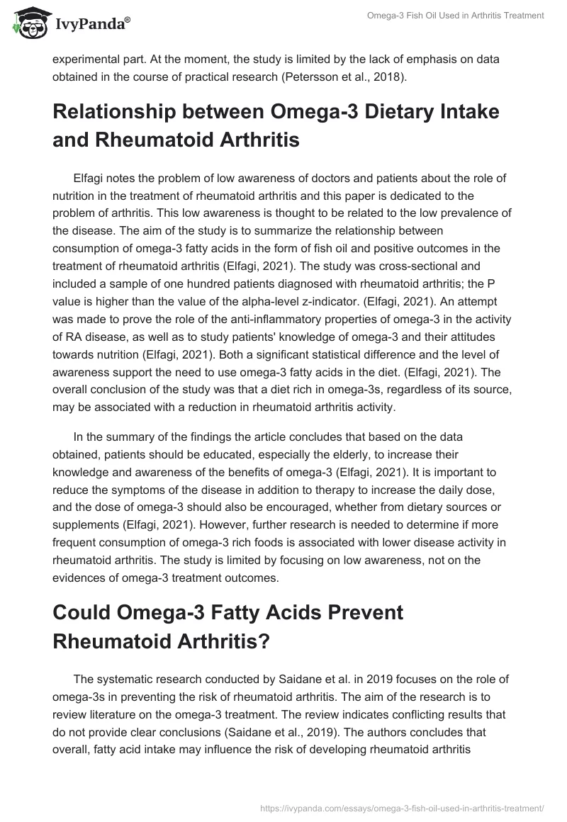 Omega-3 Fish Oil Used in Arthritis Treatment. Page 5