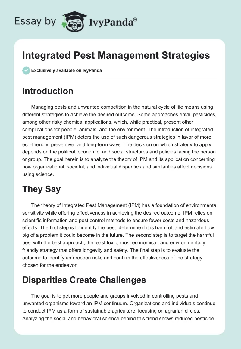 Integrated Pest Management Strategies. Page 1