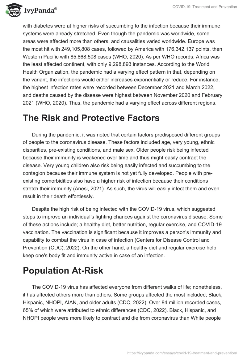 COVID-19: Treatment and Prevention. Page 2