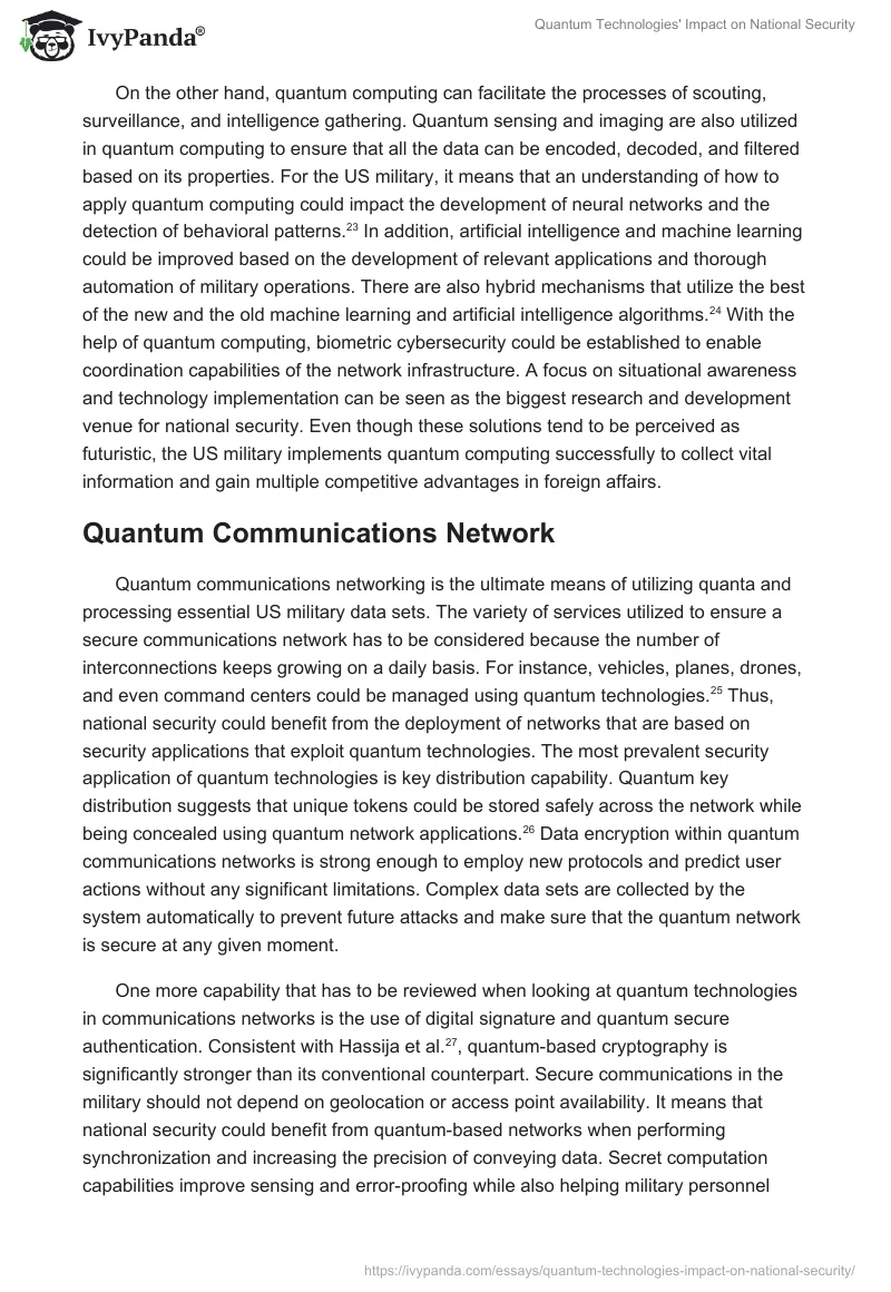 Quantum Technologies' Impact on National Security. Page 4