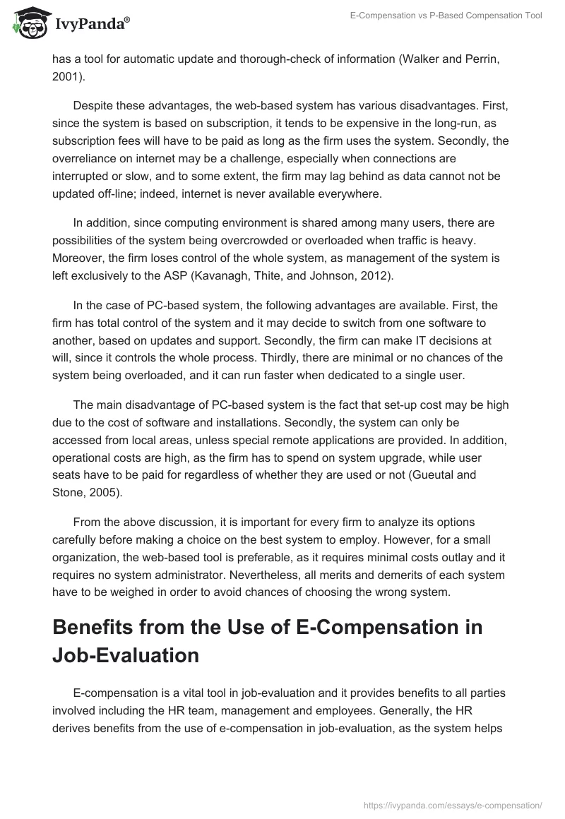 E-Compensation vs P-Based Compensation Tool. Page 2