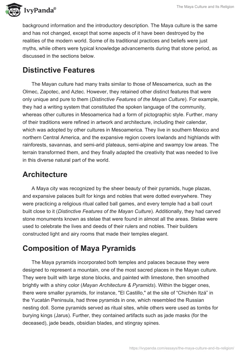 The Maya Culture and Its Religion. Page 5